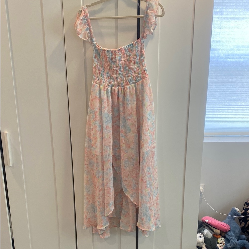 High low flowy dress